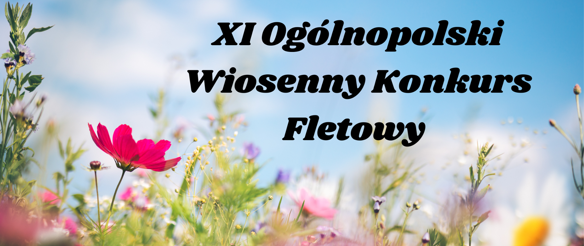 Grafika z napisem XI Ogólnopolski Wiosenny Konkurs Fletowy