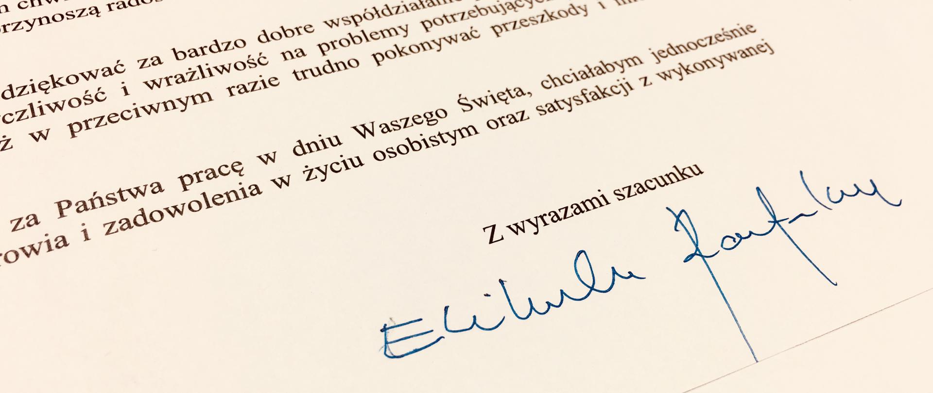 List minister Elżbiety Rafalskiej z okazji Dnia Pracownika Socjalnego