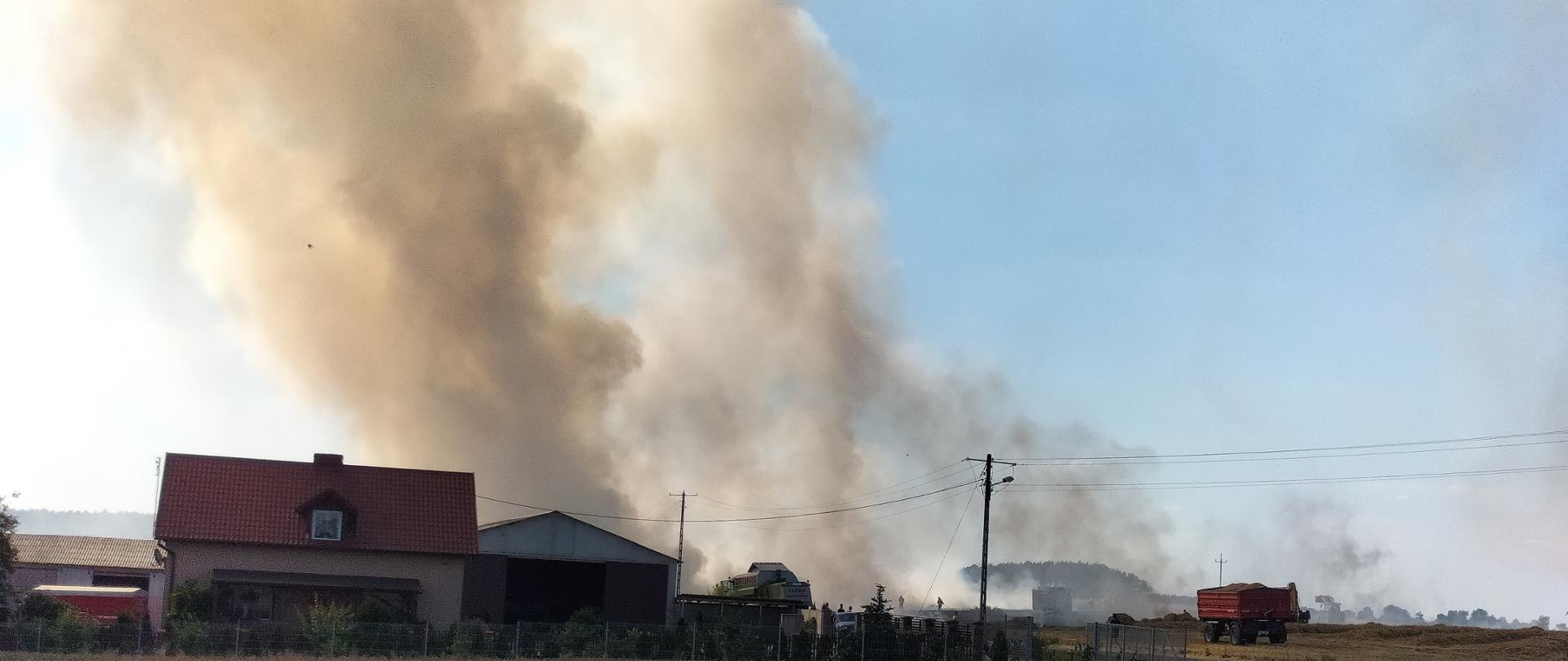 Na zdjęciu wiać miejsce pożaru 