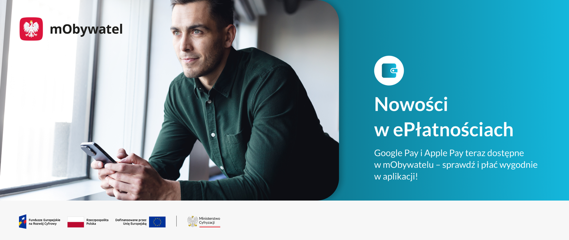 Google Pay i Apple Pay teraz dostępne w ePłatnościach. Opłaty urzędowe w mObywatelu 