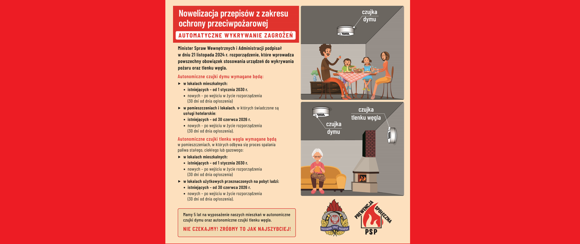 Ulotka graficzna informująca o zmianie w Rozporządzeniu z dnia 21 listopada 2024 r