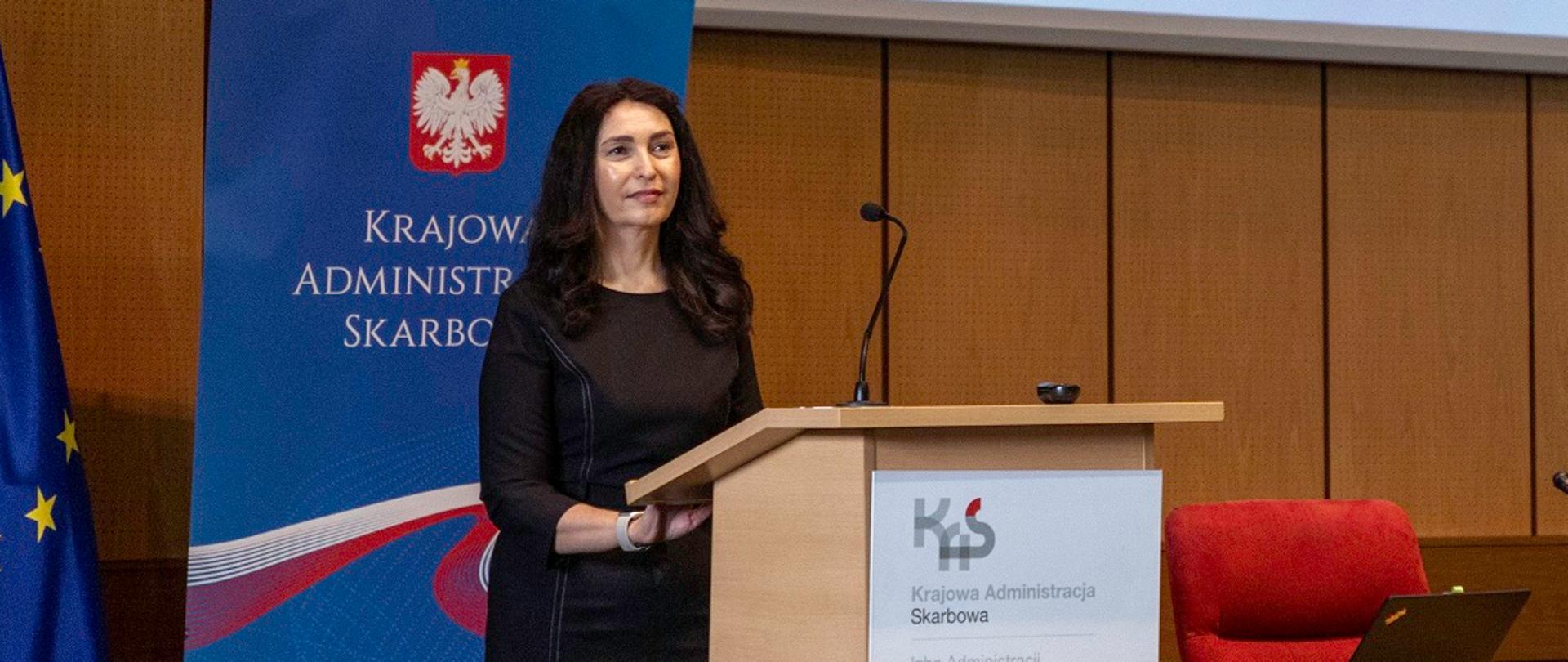 Naczelnik Podlaskiego Urzędu Skarbowego w Białymstoku na spotkaniu z podatnikami jednostki