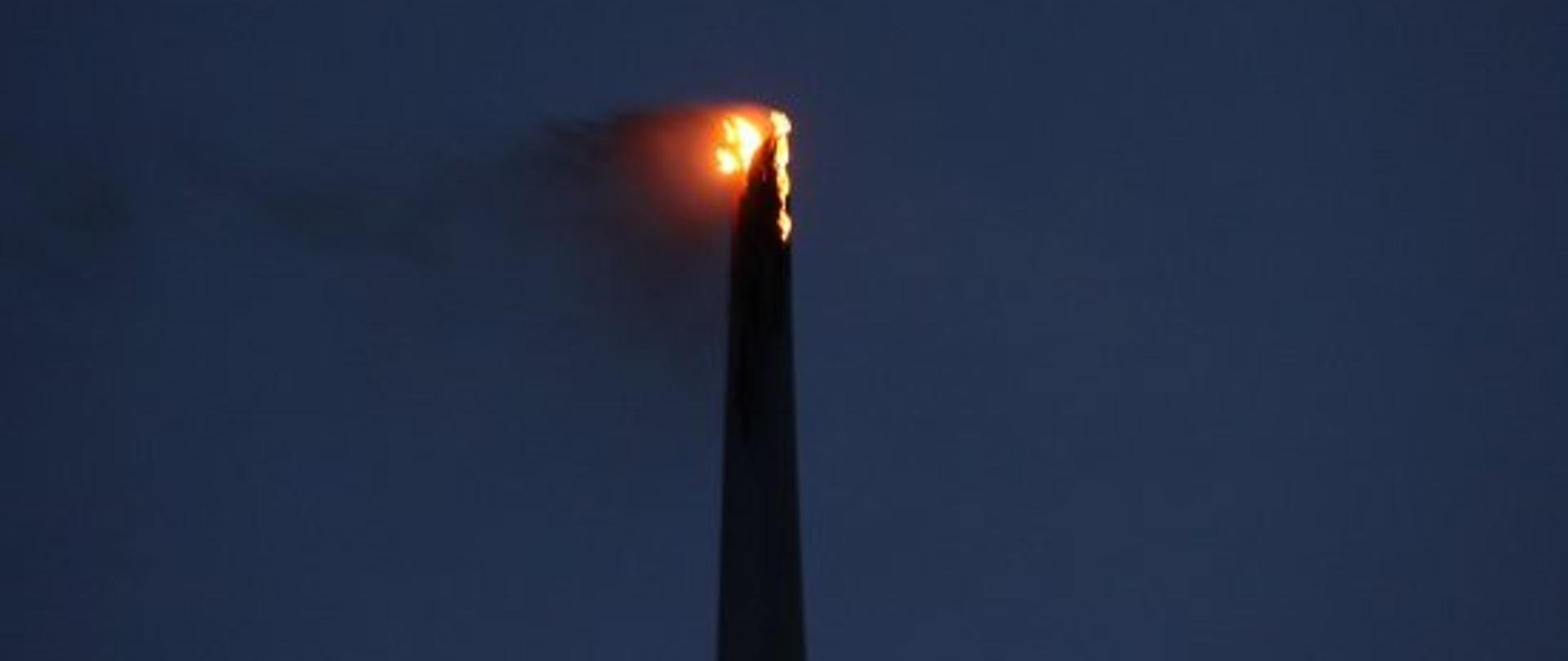 Gostyń - Pożar wiatraka prądowego w Ciołkowie