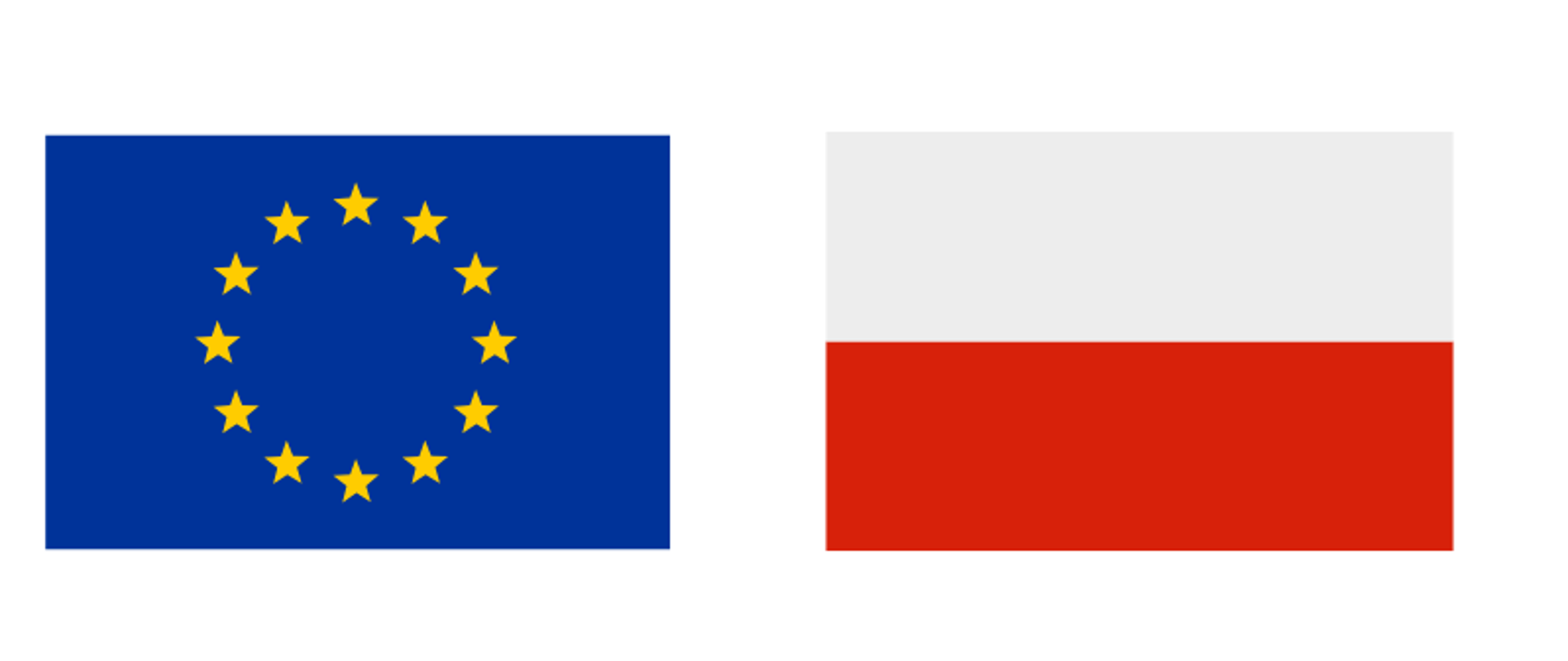 Flaga Unii Europejskiej i Polski