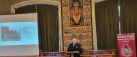 Odprawa roczna KM PSP Kraków w sali obrad Rady Miasta Krakowa