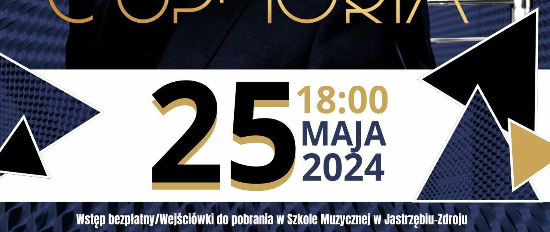 Plakat informacyjny dotyczący koncertu Euphoria odbywającego się w dniu 25.05.2024 w godz.18.00.