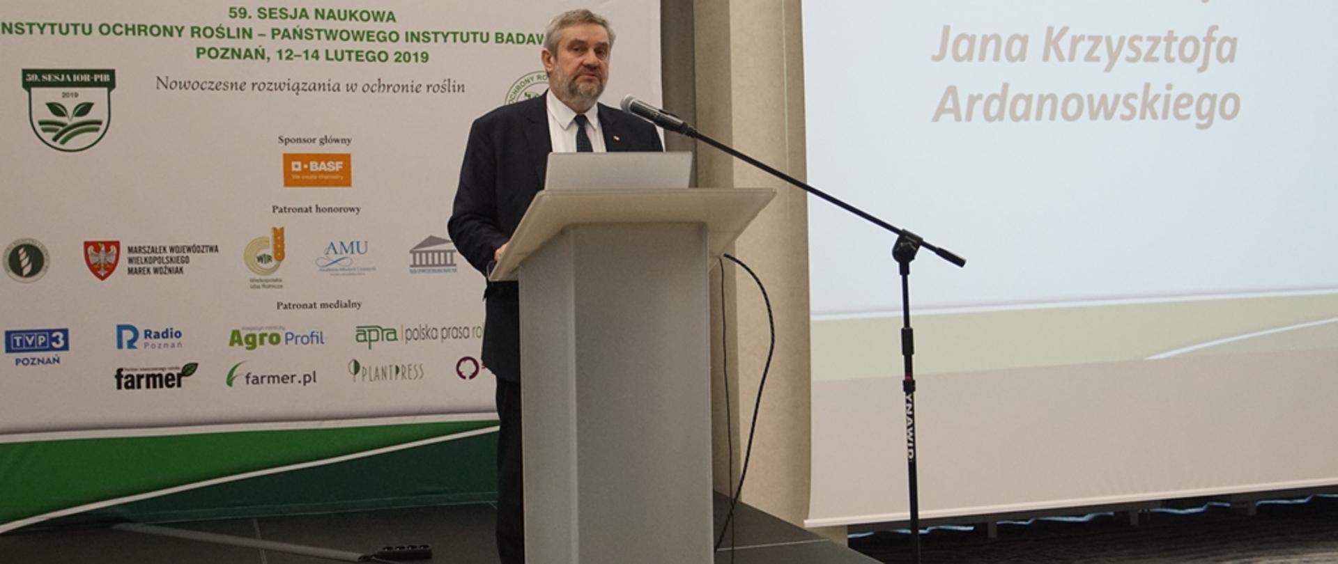 Wystąpienie min. J.K. Ardanowskiego podczas Sesji Naukowej IOR-PIB