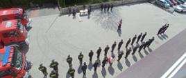 uroczysty apel z okazji dnia strażaka w KP PSP w Sejnach