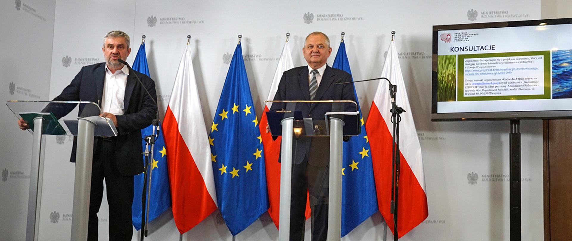 Przemówienie ministra Jana Krzysztofa Ardanowskiego i podsekretarza stanu Ryszarda Zarudzkiego