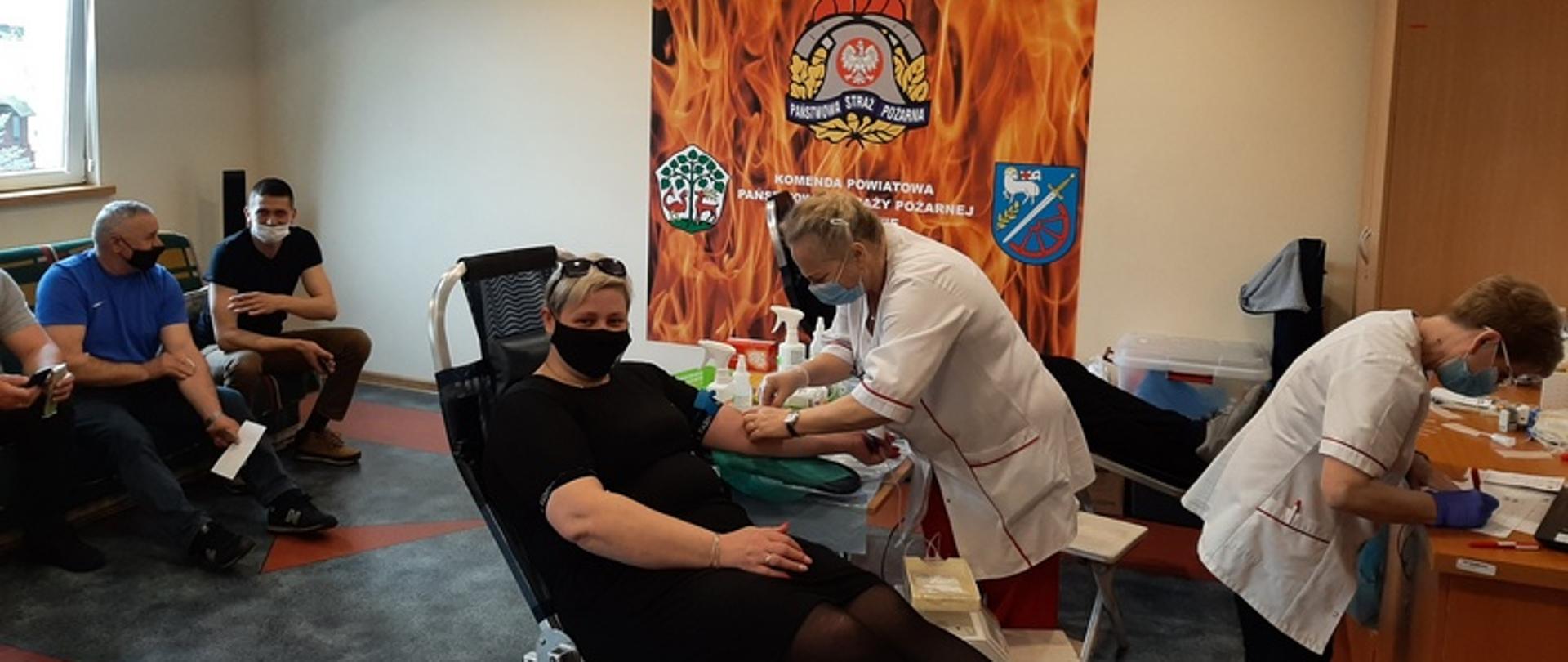 Akcja poboru krwi w siedzibie Komendy Powiatowej PSP w Braniewie
