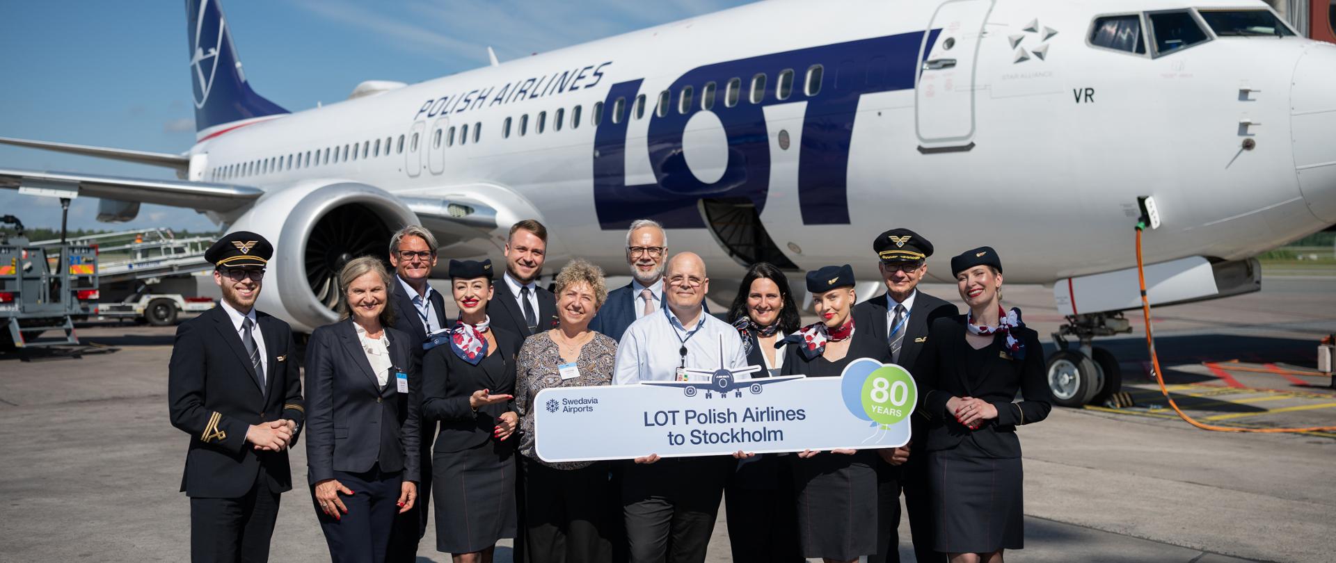 80th anniversary of the Warsaw–Stockholm air connection at Arlanda Airport
