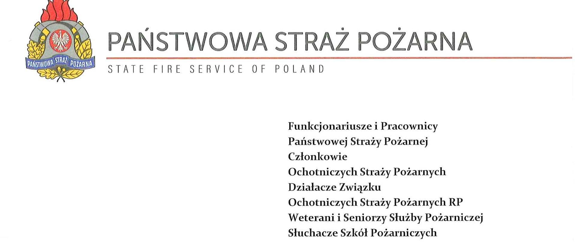 List Komendanta Głównego PSP z okazji Narodowego Święta Niepodległości