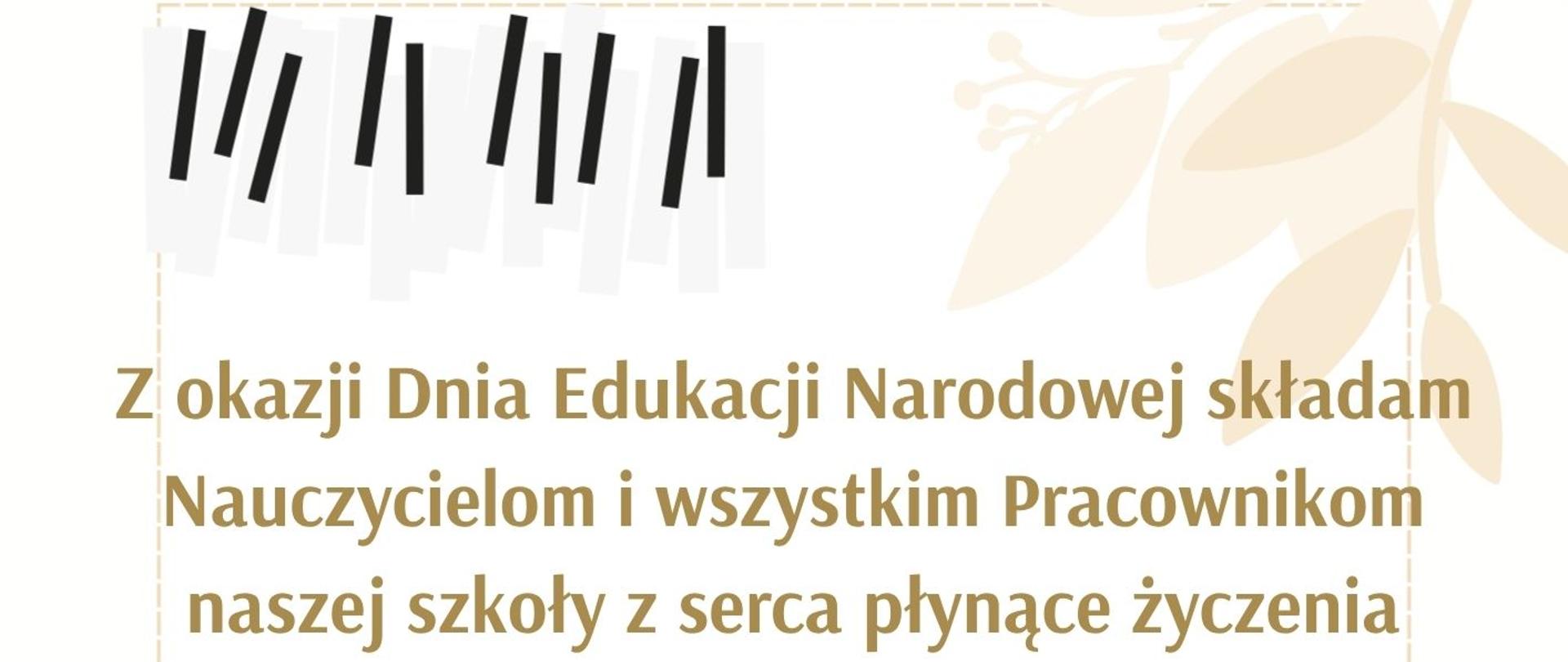 Życzenia Dyrektora Szkoły z okazji Dnia Edukacji Narodowej