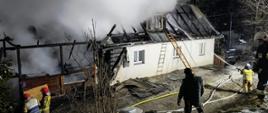 Pożar zabudowań mieszkalno-gospodarczych w Rabce-Zdroju