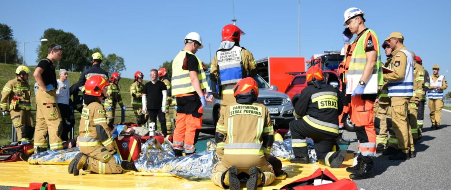 Strażacy podczas ćwiczeń ratowniczych „Rzeszów 2023”