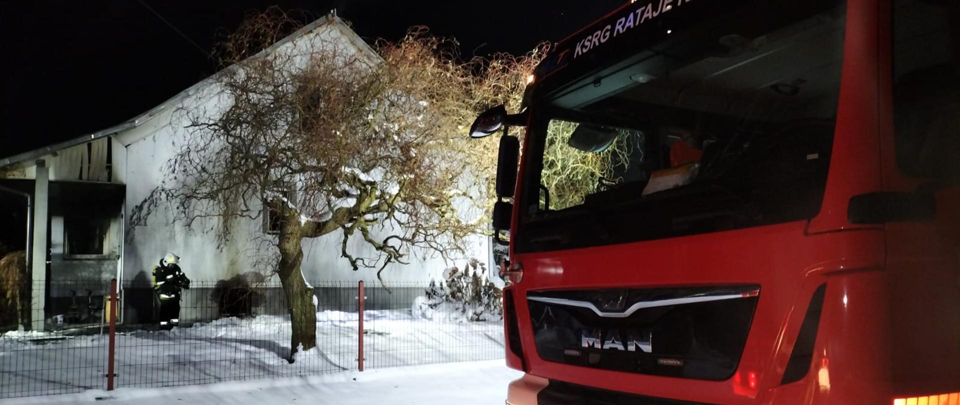 Pożar budynku mieszkalnego w miejscowości Kółko Żabieckie gm. Pacanów