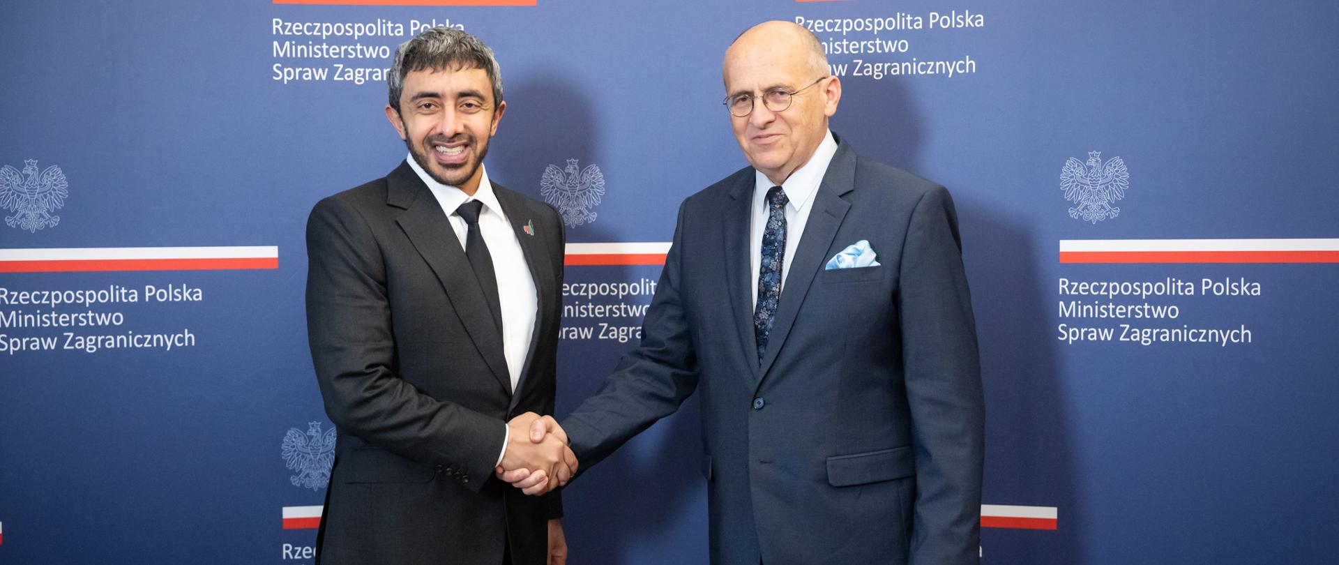 Minister Zbigniew Rau met with H.H. Sheikh Abdullah bin Zayed Al Nahyan, Minister of Foreign Affairs and International Cooperation of the United Arab Emirates