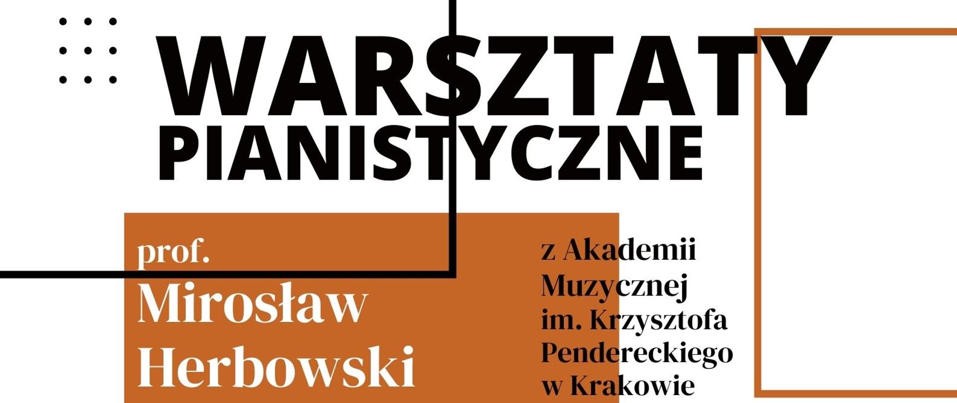 Zdjęcie starego fortepianu przetargane na pół. W treści informacje o organizowanych warsztatach. Na dole logotypy szkoły muzycznej, sali koncertowej oraz Unii europejskie