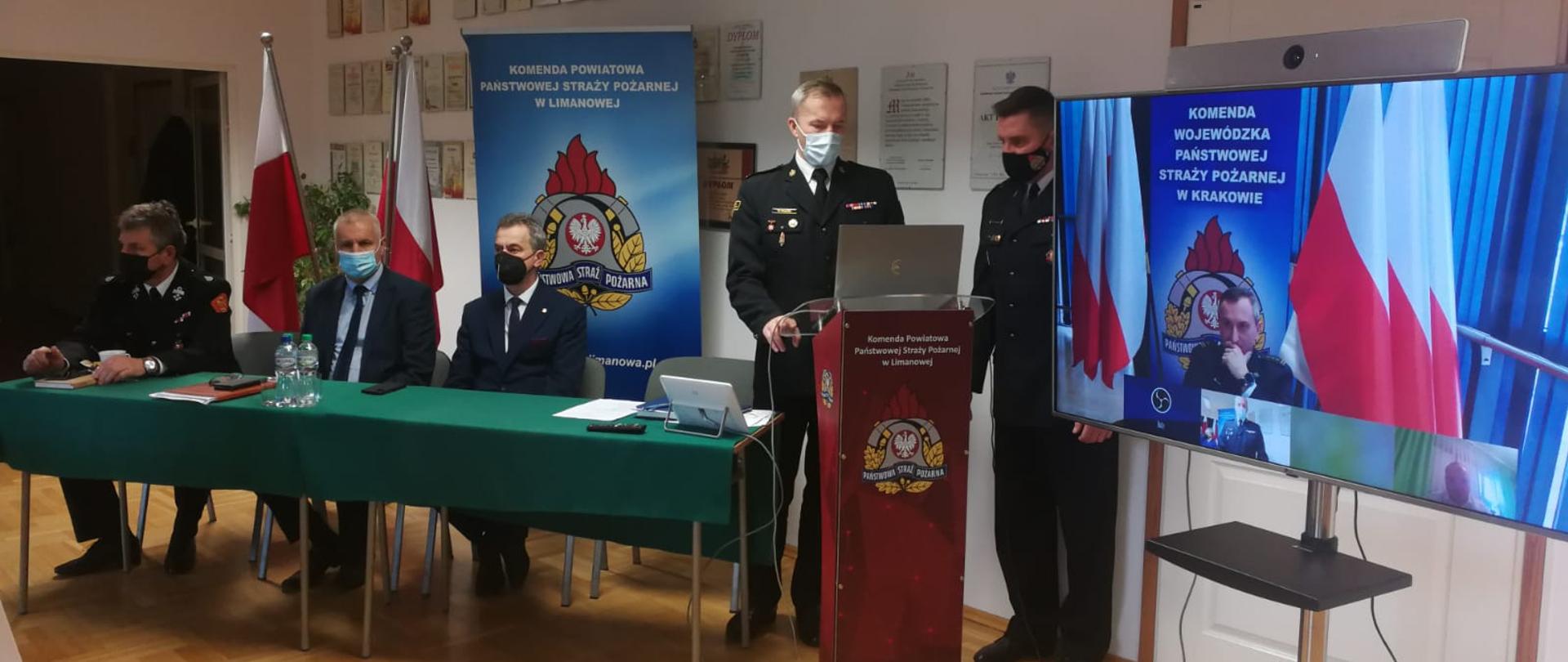 Odprawa podsumowująca działalność KP PSP w Limanowej w 2021 roku