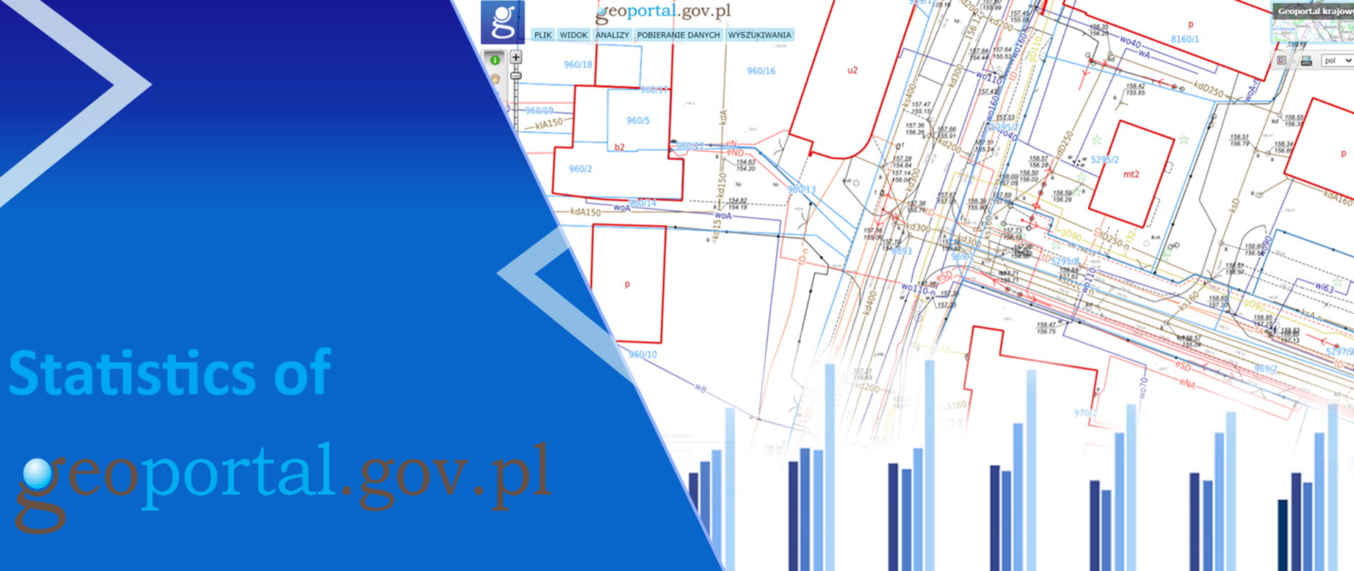 On the left inscription, on the right photo from geoportal.gov.pl.