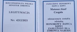 Honorowy Dawcy Krwi - Zasłużony dla Zdrowia Narodu