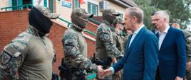 Premier Donald Tusk w komendzie Straży Granicznej w Dubiczach Cerkiewnych