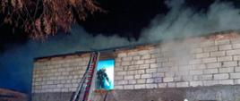 Pożar budynku inwentarskiego w miejscowości Kaziopole