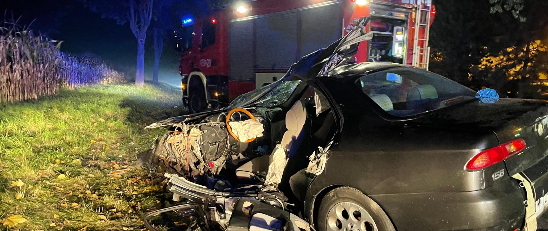 Wypadek w Chróścinie - dwa samochody osobowe