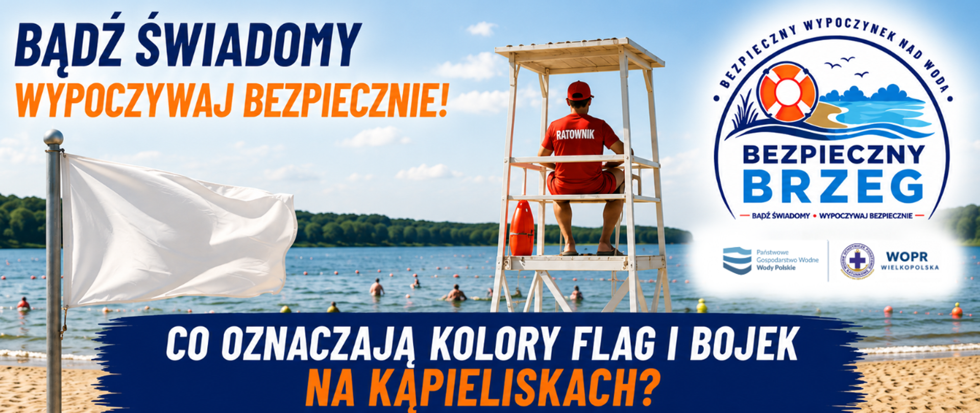 Baner Co oznaczają kolory flag i bojek na kąpieliskach 