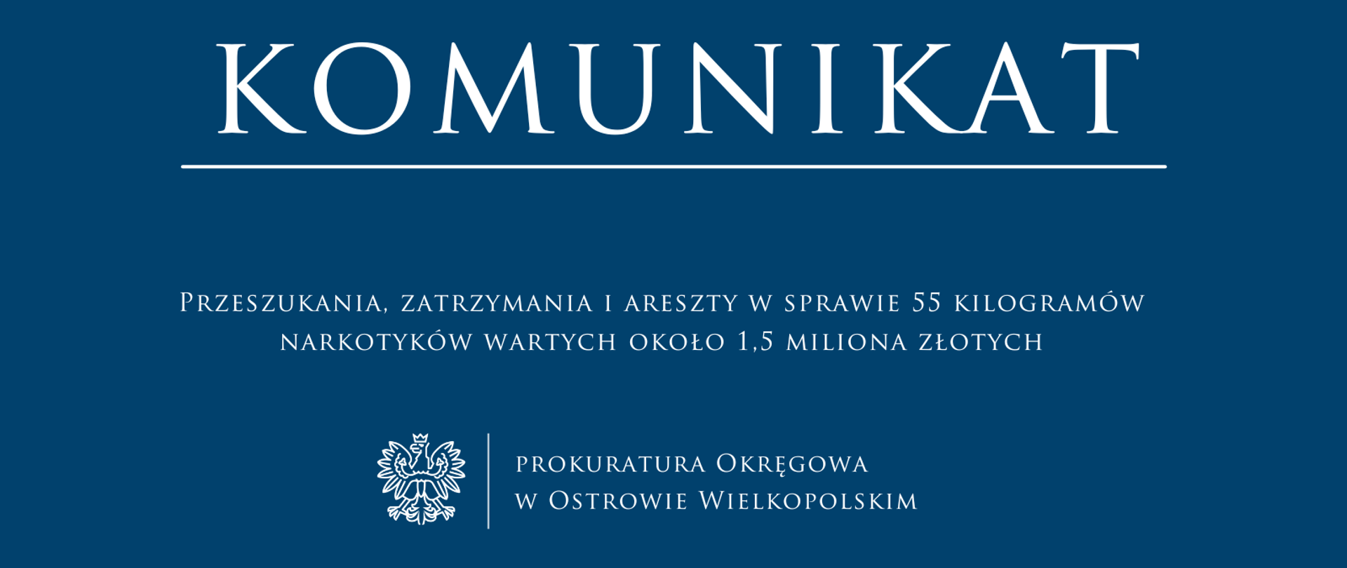 Przeszukania, zatrzymania i areszty w sprawie 55 kilogramów narkotyków wartych około 1,5 miliona złotych