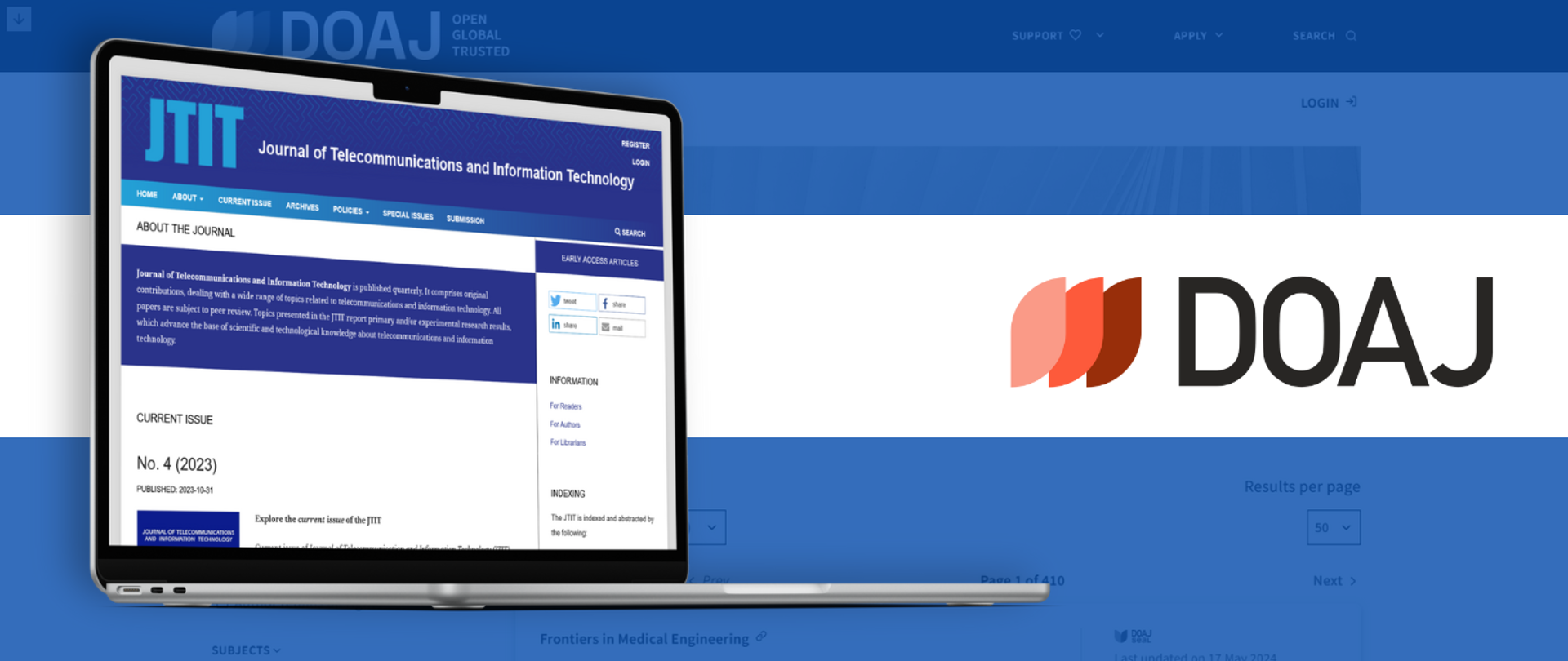 Kwartalnik Instytutu Łączności w bazie DOAJ