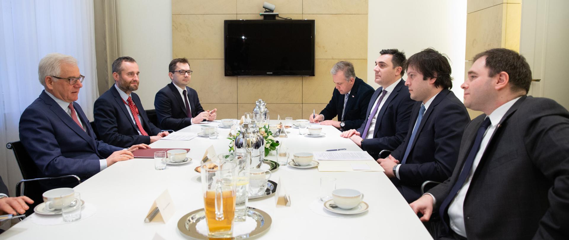 Spotkanie Ministra Czaputowicza z Iraklim Kobachidze