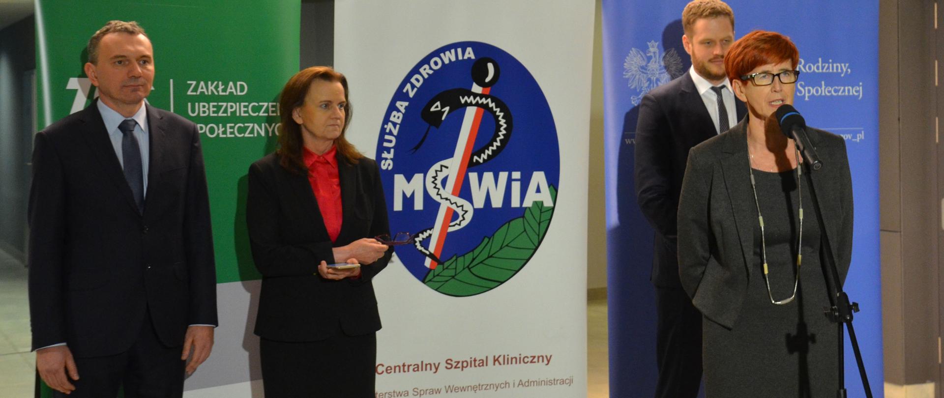 W szpitalu MSWiA w Warszawie odbył się briefing prasowy z udziałem Ministerstwa Rodziny, ZUS, Ministerstwa Zdrowia oraz dyrekcji szpitala. 
