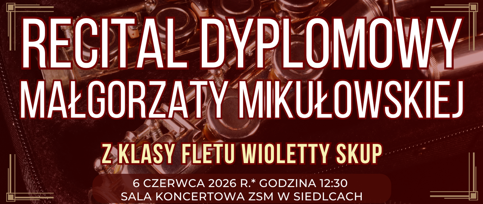 baner w tle flet poprzeczny oraz informacja o wydarzeniu