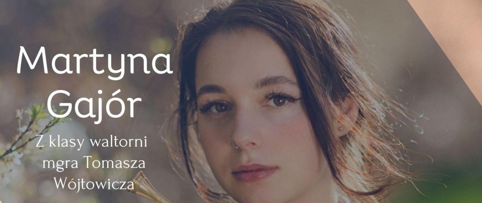 Plakat informacyjny dotyczący Recitalu dyplomowego Martyny Gajór odbywającego się w dniu 29.05.2024 w godz.16.00.