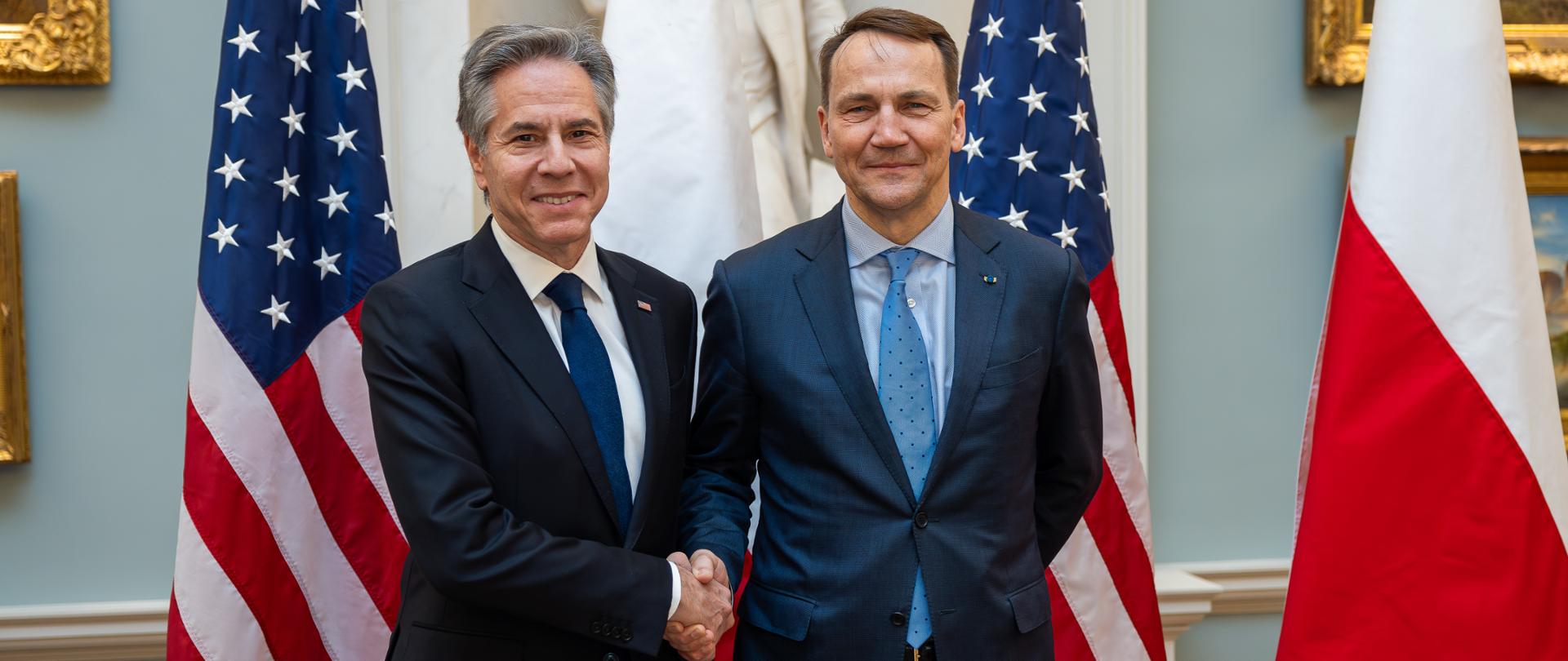 Spotkanie Ministra Radosława Sikorskiego z Sekretarzem stanu USA Antonym Blinkenem w Waszyngtonie