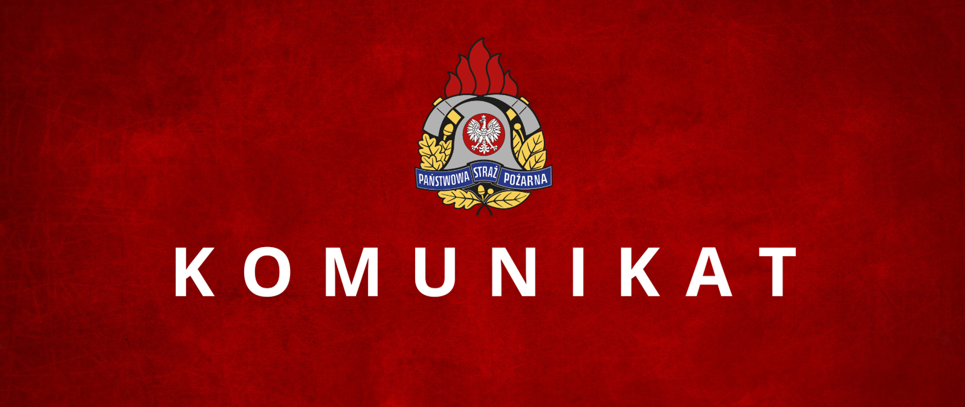 Baner z napisem komunikat 