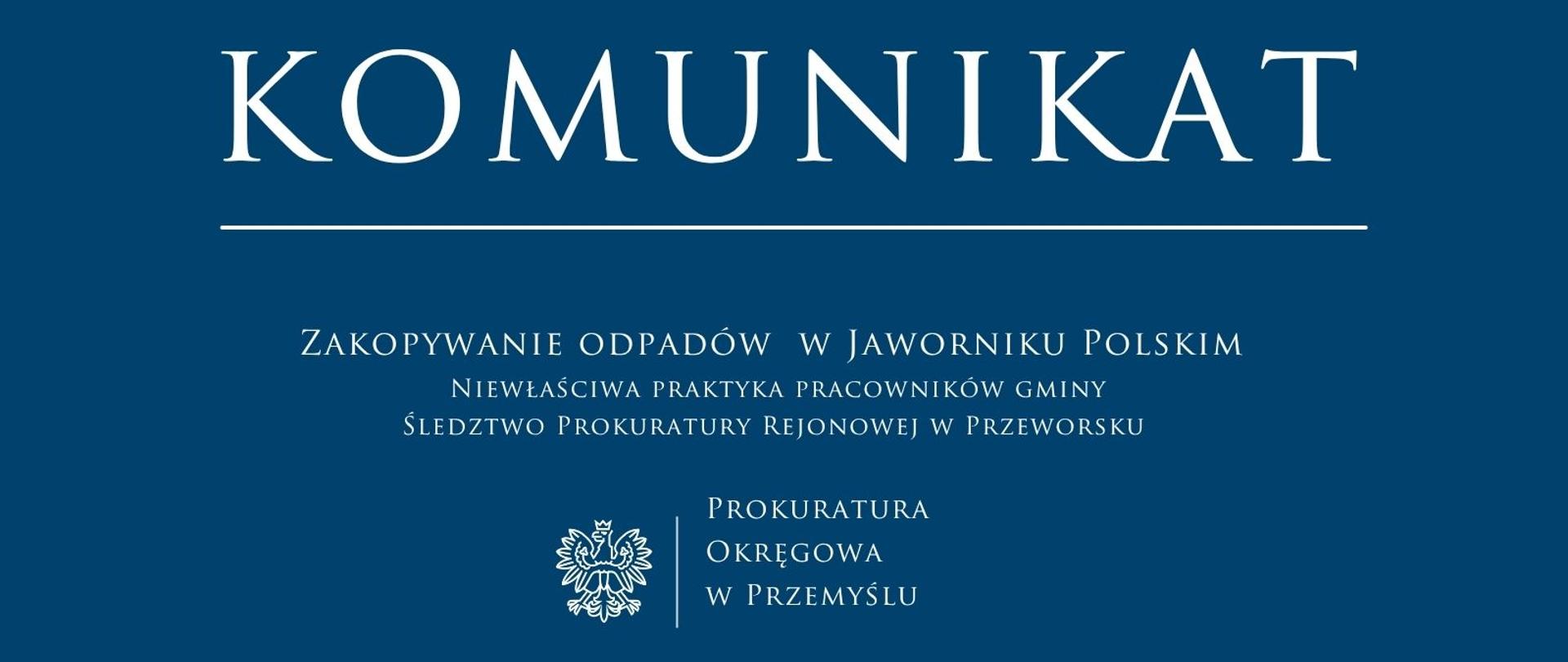 Zakopywanie odpadów komunalnych w gminie Jawornik Polski 