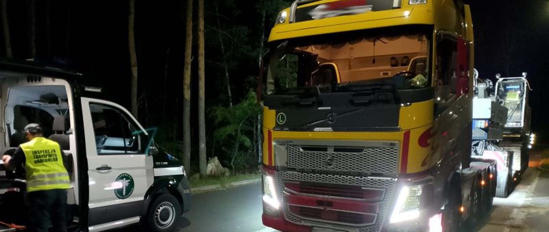 Widok zatrzymanego pojazdu