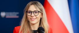 Minister do spraw Społeczeństwa Obywatelskiego, przewodnicząca Komitetu do spraw Pożytku Publicznego - Agnieszka Buczyńska podczas powołania członków Rady Narodowego Instytutu Wolności - Centrum Rozwoju Społeczeństwa Obywatelskiego nowej kadencji.