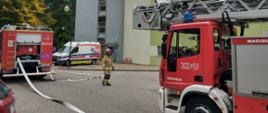 Pożar na terenie szpitala w Kędzierzynie-Koźlu. 