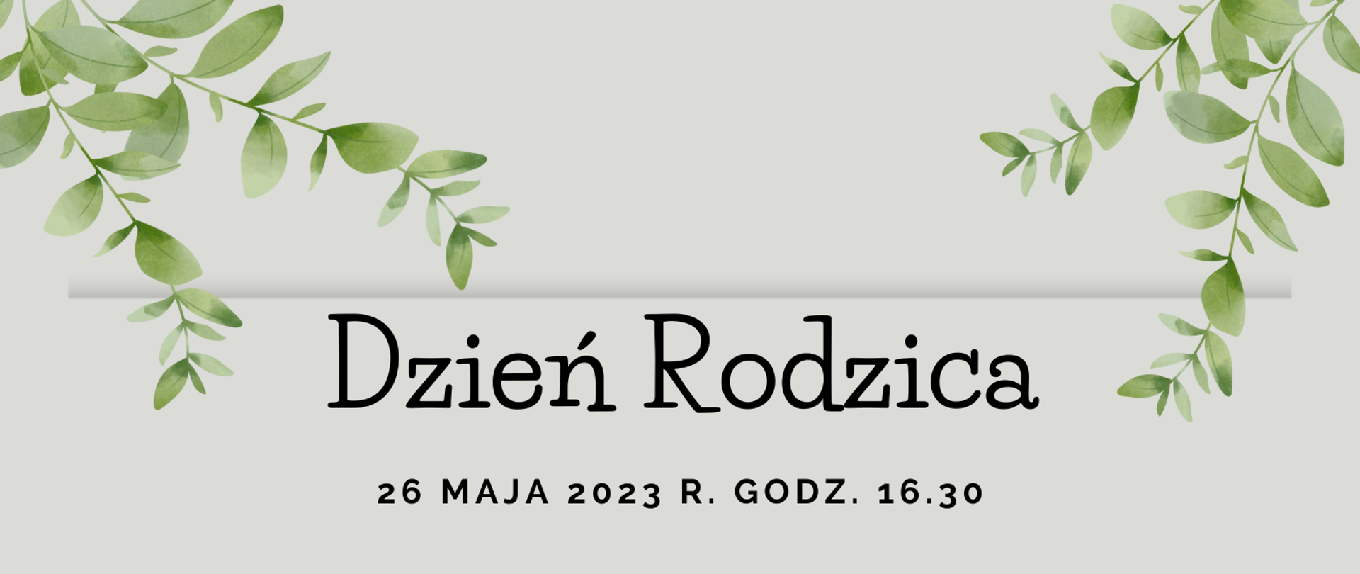 Plakat. Na szarym tle w górnym prawym i lewym roku zielone gałązki, poniżej na środku nazwa koncertu oraz data. Pod tekstem w plastrach miodu zdjęcia uczniów ze swoimi rodzicami. Pod zdjęciami dane występujących oraz program. Na dole plakatu dale teleadresowe szkoły oraz logotypy w prawym lewym rogu.
