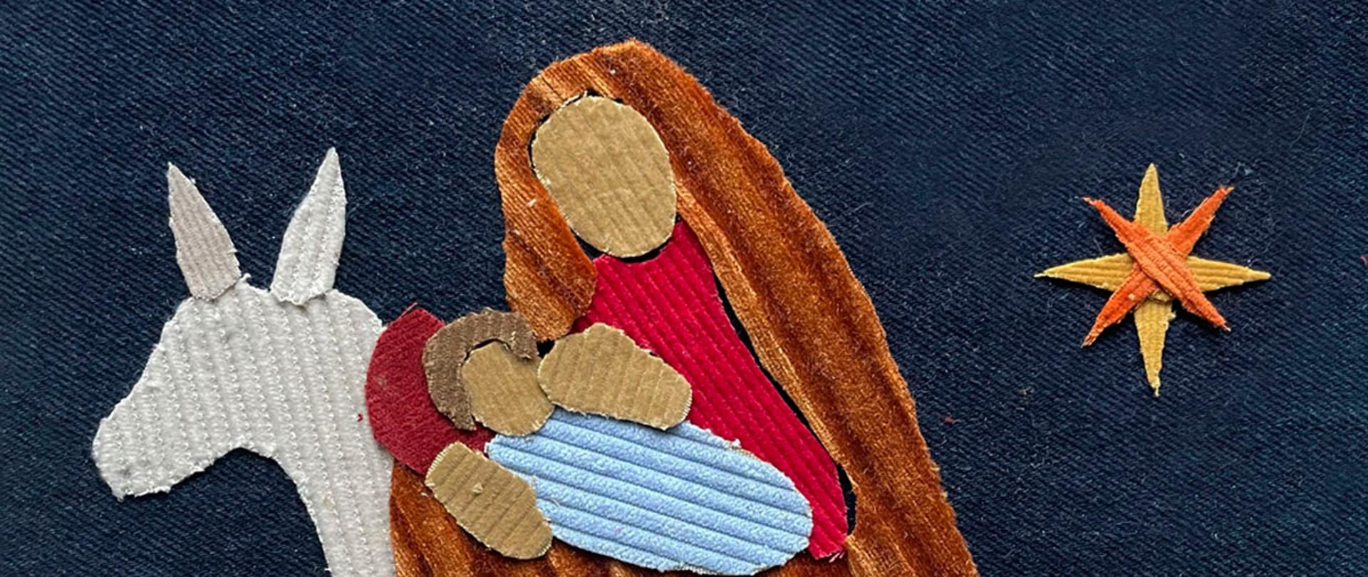 Ilustracja ze sceną wigilijną