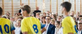Premier Mateusz Morawiecki w Szkole Podstawowej w Rokicinach.