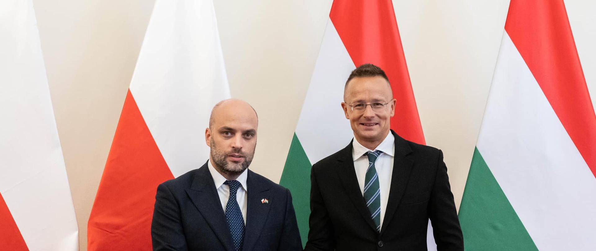 Spotkanie ambasadora Sebastiana Kęcieka z ministrem spraw zagranicznych i handlu Węgier Péterem Szijjártó (1 września 2023)