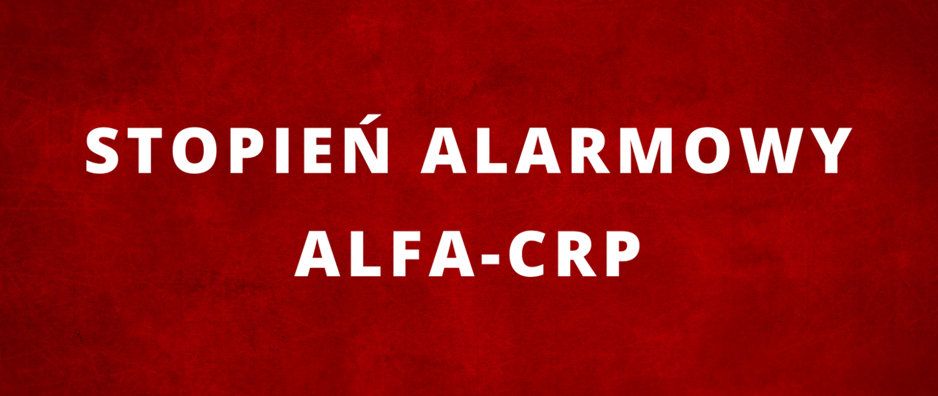 Stopień alarmowy ALFA-CRP