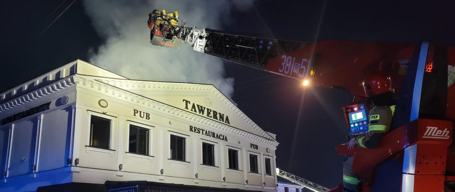 Pożar hotelu w Sandomierzu 