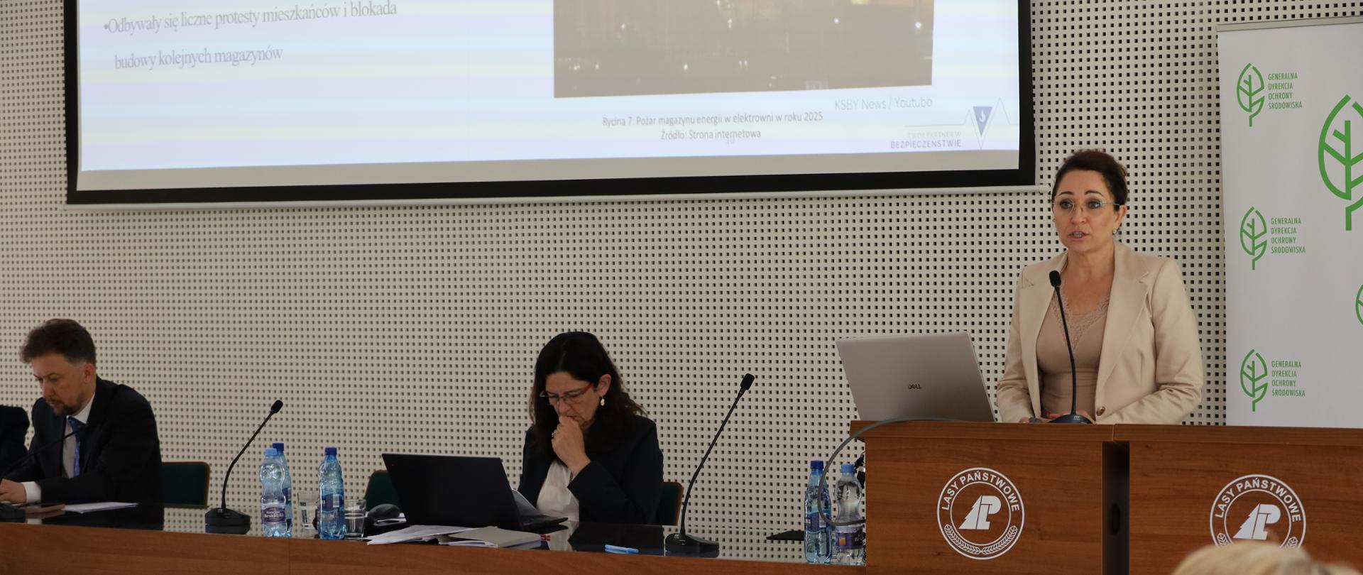 Dr Ewa Patalas - Regionalny Dyrektor Ochrony Środowiska w Bydgoszczy podczas narady w Pogorzelicy, fot. Archiwum GDOŚ