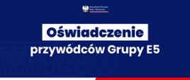 Oświadczenie przywódców grupy E5