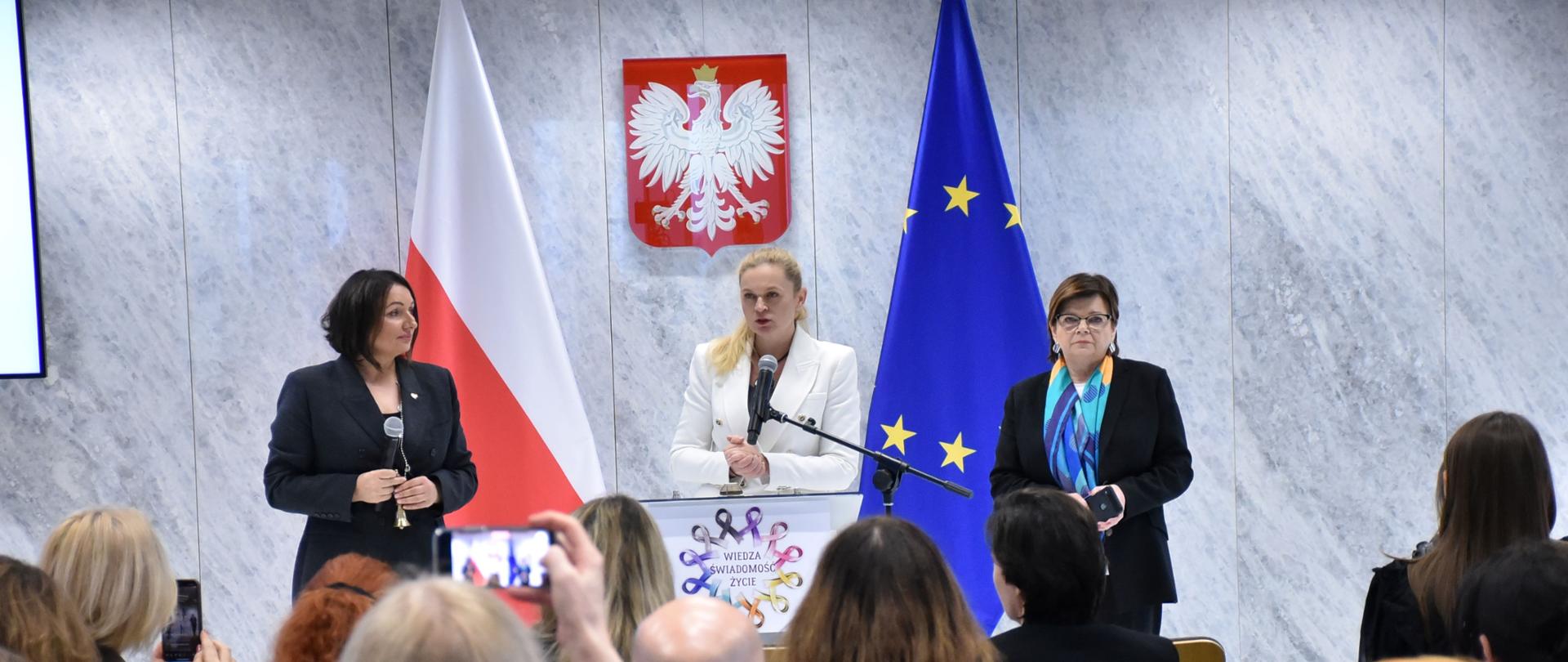 Konferencja poświęcona edukacji zdrowotnej i profilaktyce onkologicznej w Sejmie.